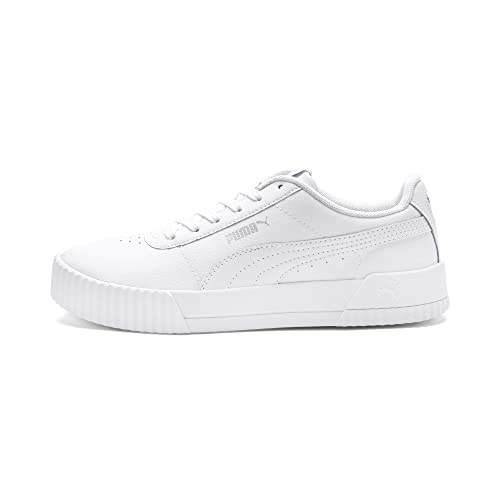 PUMA Damen Carina L Sneaker, White White Silver, 40 EU