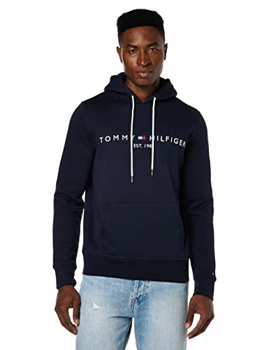 Tommy Hilfiger Herren Tommy Logo Hoody Sweatshirt, Blau (Sky Captain 403), XX-Large (Herstellergröße:XXL)