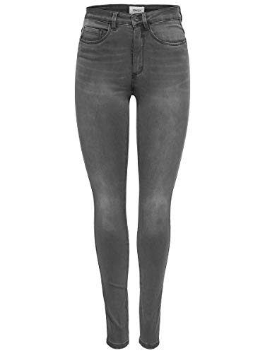 ONLY Damen Onlroyal High Dnm Bj312 Noos Skinny Jeans, Grau (Dark Grey Denim), M 32L EU