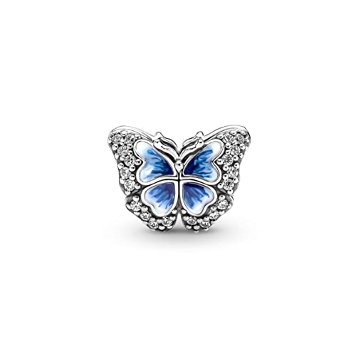 Pandora Moments Funkelndes Blauer Schmetterling Charm aus Sterling-Silber mit Cubic Zirkonia - Kompatibel mit Pandora Moments Armbänder, 790761C01
