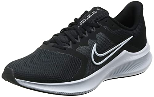 Nike Herren Downshifter 11 Running Shoe, Black White Dk Smoke Grey, 43 EU