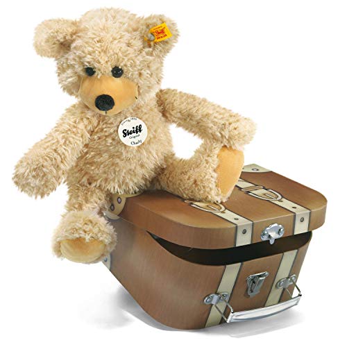 Steiff Charly Schlenker-Teddybär im Koffer - 30 cm - Kuscheltier für Kinder - weich & waschbar - beige (012938)