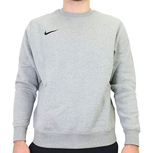 Nike Herren Fleece Park 20 Crew Sweatshirt, Dark Grey Heather/Black, S